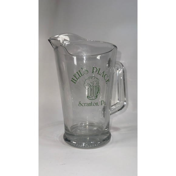 Other - Heil's Place Scranton PA Glass Beer Pitcher Vintage Bar Memorabilia Closed